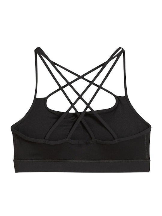 Strappy Women's Sports Bra without Padding Black
