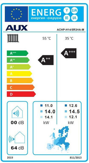 AUX Wärmepumpe 14kW Dreiphasig 65°C Monoblock