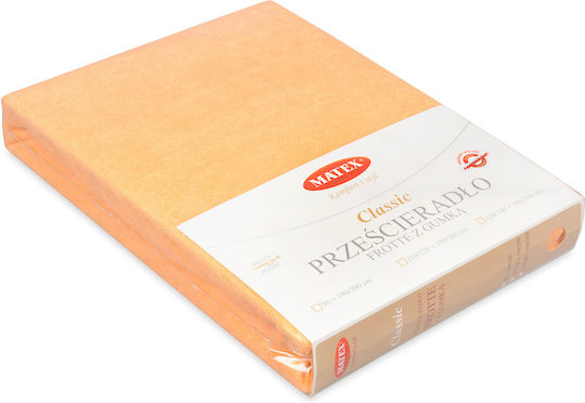 Matex Cearșaf Single cu Elastic 90x200+20cm. Orange_08