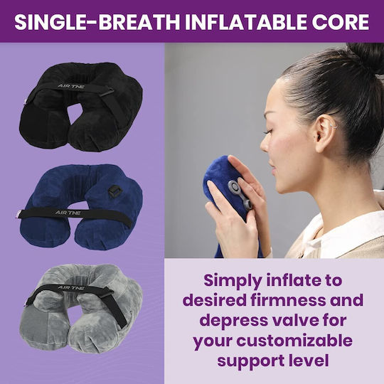 Cabeau AirTNE Inflatable Travel Pillow Blue