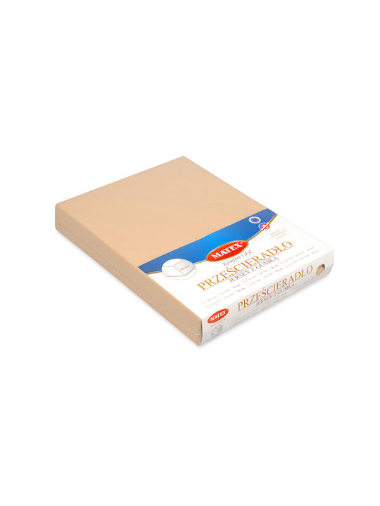 Matex Sheet for Single Bed with Elastic 90x200+30cm. Dark Beige_16