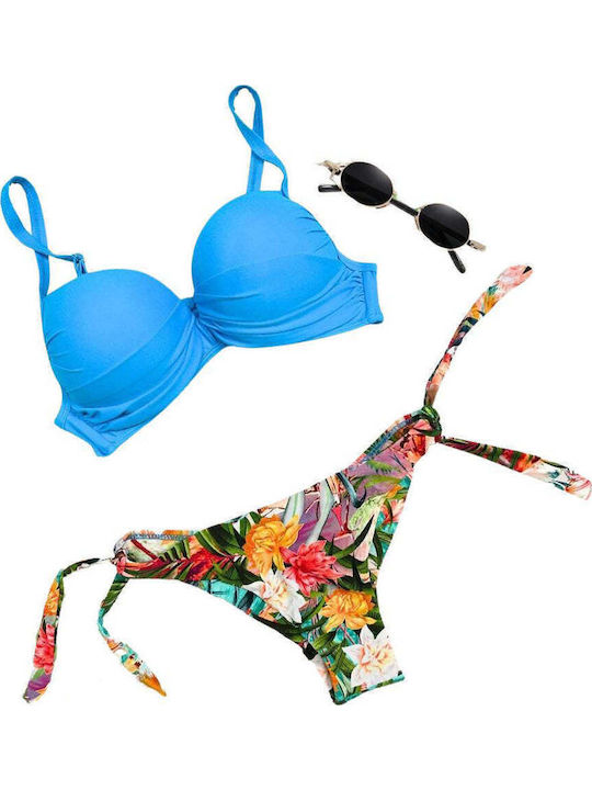 Set Bikini Push Up Μπλε