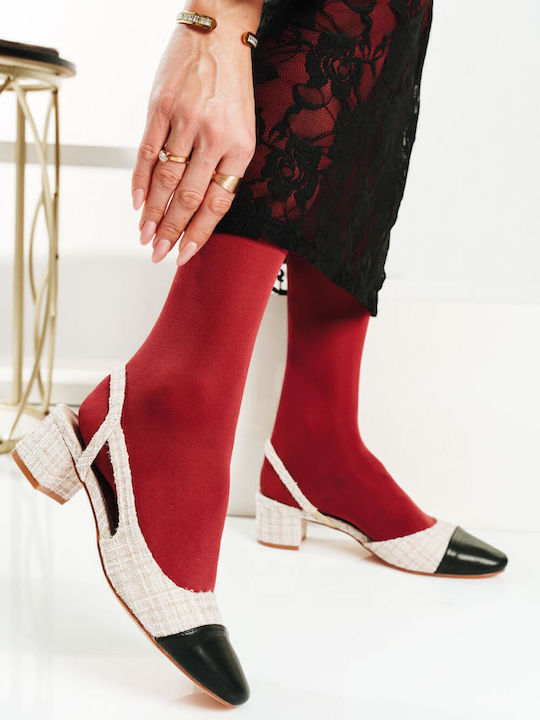 Μπεζ Chic Tweed Flats Κομψές Λεπτομέρειες