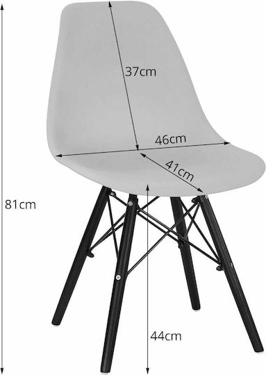 Osaka Kitchen Polypropylene Chair Blue 45x45x50cm