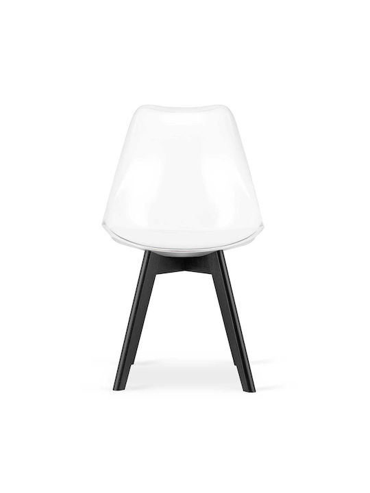 Mark Καρέκλα Κουζίνας από Πολυπροπυλένιο Transparent - Black 45x45x50εκ.