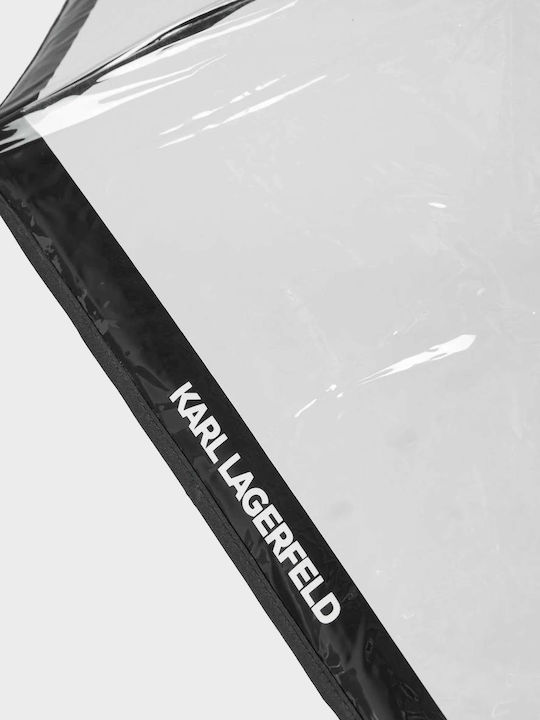 Karl Lagerfeld Automat Umbrelă de ploaie Compact Transparentă