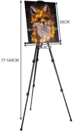 Olympus Καβαλέτο Ζωγραφικής Boden Aluminium 160εκ. mit Tragetasche