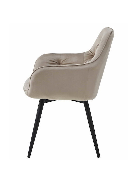 Jork360 Dining Room Velvet Chair Beige 60x50x50cm