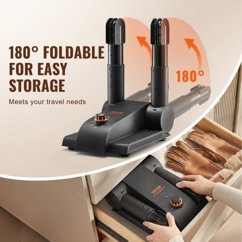 Vevor Foldable Shoe Dryer Double Tube Heated Air Duct Black Orange Xxhgj2gwfshg5g577v2