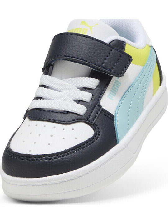 Caven 2.0 Block AC+Inf Παιδικά Sneakers Ανατομικά με Σκρατς Λευκά 394463-12