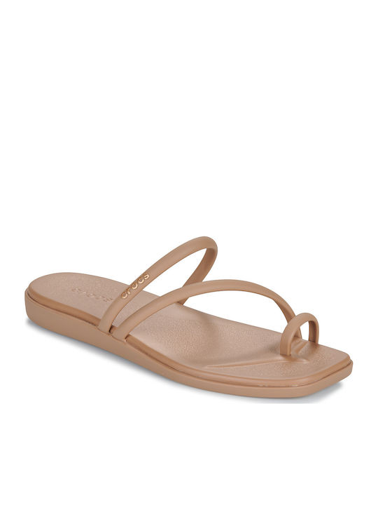 Miami Women's Flat Sandals in Beige Color