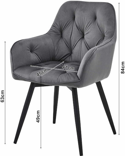 Jork360 Dining Room Velvet Chair Beige 66x58x51cm 2pcs