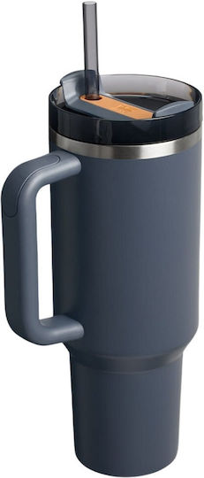 Stanley Quencher H2.0 FlowState Handled Tumbler Θερμός Ανοξείδωτο BPA Free 1.18lt Twilight με Καλαμάκι και Λαβή