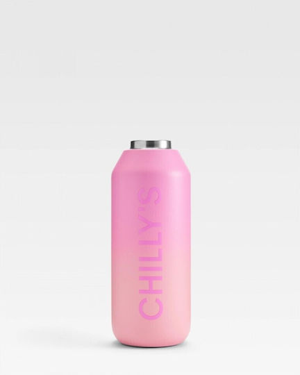 Chilly's Series 2 Flip Thermosflasche Rostfreier Stahl BPA-frei 500ml Ombre Sundown mit Stroh