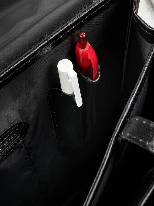 Leder Herrentasche Geldbörse Schwarz
