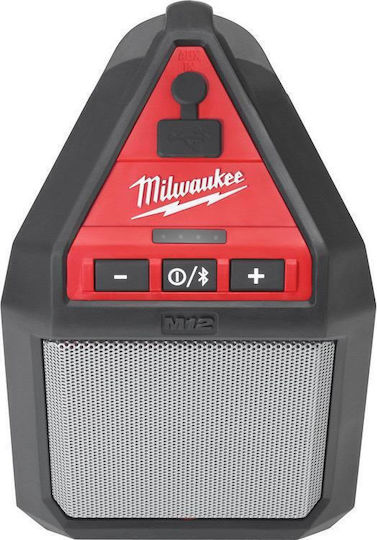 Milwaukee M12 JSSP-0 Jobsite Speaker Boxă Bluetooth 5W cu Durată de Baterie până la 25 ore Negru