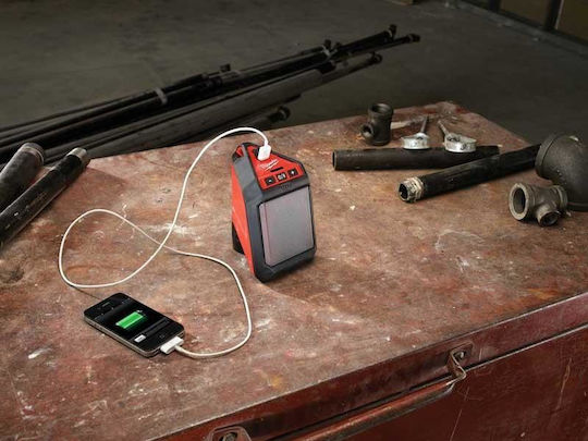 Milwaukee M12 JSSP-0 Jobsite Speaker Boxă Bluetooth 5W cu Durată de Baterie până la 25 ore Negru