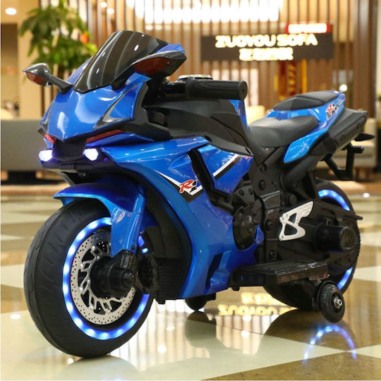 Kids Ride-On Motorbike Yamaha R1 Electric 12 Volt Blue for 8+ Years