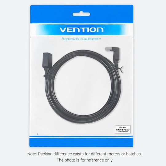 Vention HDMI 2.0 Premium High Speed 4K 60Hz HDR Angle Cable HDMI male - HDMI male 1m Μαύρο