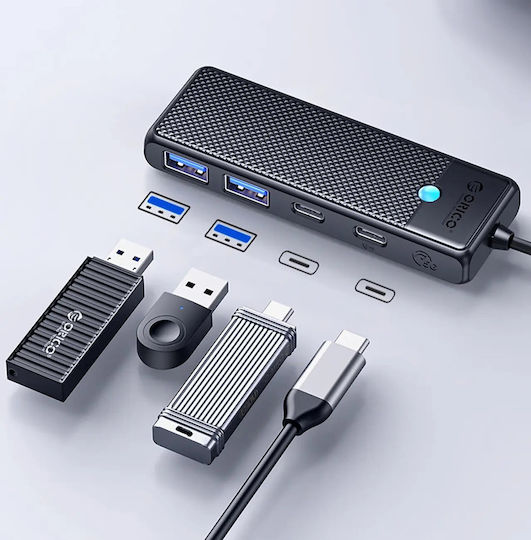 Orico USB-Hub 4 Anschlüsse USB 3.0 mit USB-C Anschluss