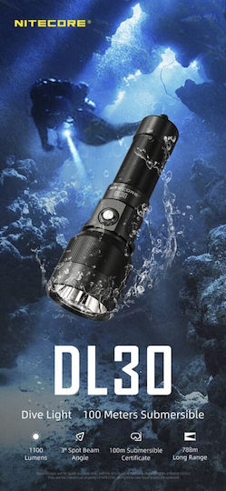 NiteCore Водолазно фенерче LED с яркост 1100lm за дълбочина до 100m