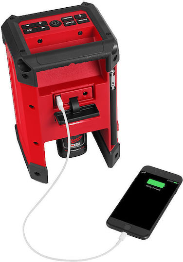 Milwaukee M12 Rcdab+ DAB+ mit Bluetooth und USB Rot