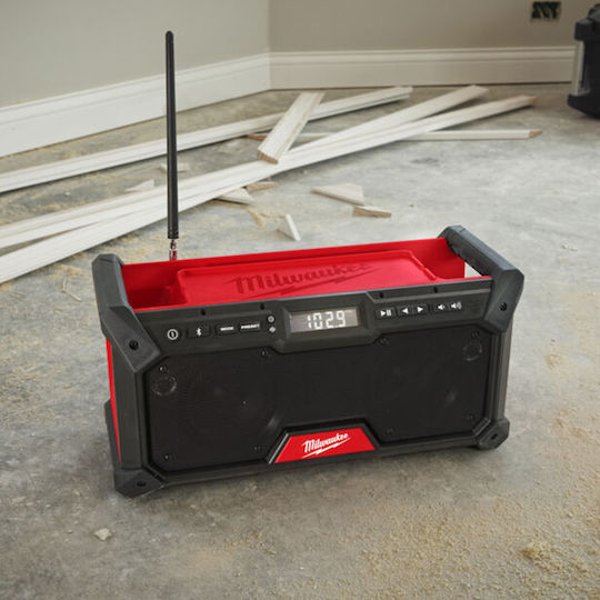 Milwaukee M18 Dab Raddab+g20 Επιτραπέζιο Ραδιόφωνο Ρεύματος / Μπαταρίας DAB+ Κόκκινο