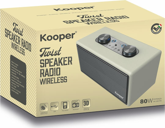 Kooper Ηχείων 80w 220v 2197609 Επιτραπέζιο Ραδιόφωνο