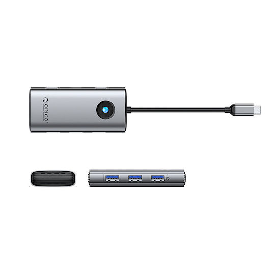 Orico USB-C Dockingstation mit HDMI 4K PowerDelivery Ethernet Silber (PW11-6P)