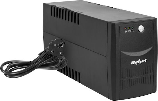Quer KOM0552 UPS Line-Interactive 800VA 480W με 2 Schuko Πρίζες