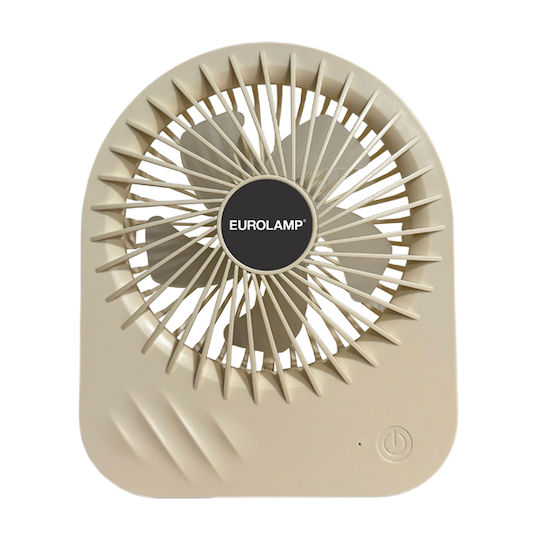 Wiederaufladbarer Tischventilator Slim 4,5W Beige