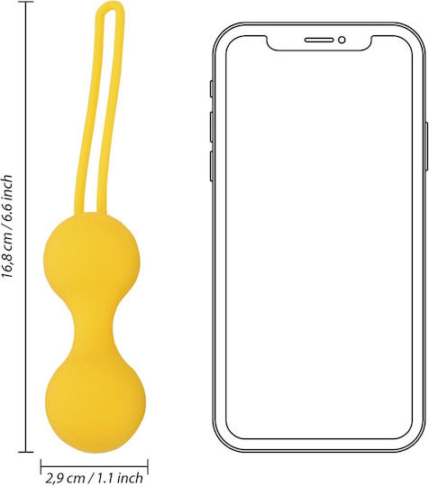 3 Κολπικές Thumping Kegel Balls Σιλικόνης Lemonade Yellow Shots