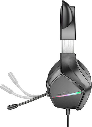 Borofone BO106 Over Ear Gaming Headset με σύνδεση 3.5mm Black / Green
