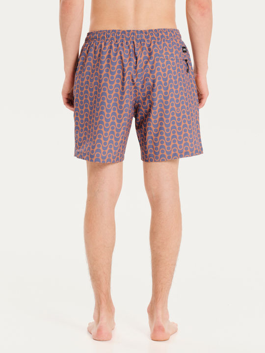 Herren-Bademode Kurze Hosen Orange Mit Mustern