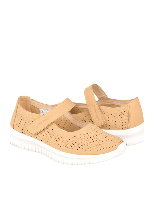 Damen Ballerinas in Beige Farbe