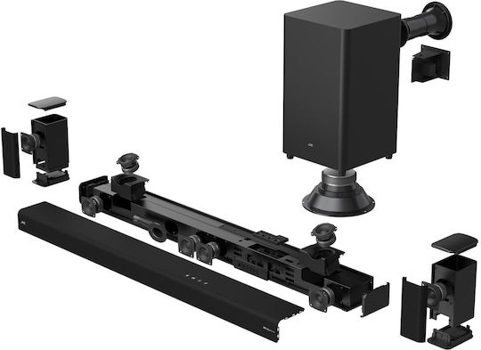 JVC TH-E874B Soundbar 5.1.2 Bluetooth και HDMI 100W με Ασύρματο Subwoofer και Τηλεχειριστήριο Μαύρο