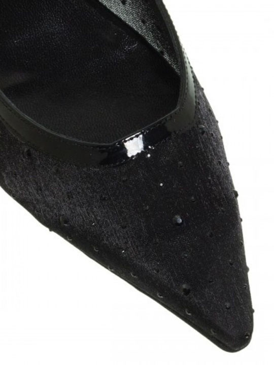 Pointy Slingback Ballerinas With strap Black