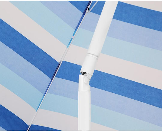 Enero Umbrelă Pliabilă De Plajă Diametru 1.8m Albastru Deschis