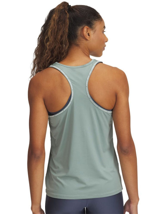 Knockout Women's Blouse Sleeveless Silica Green/white