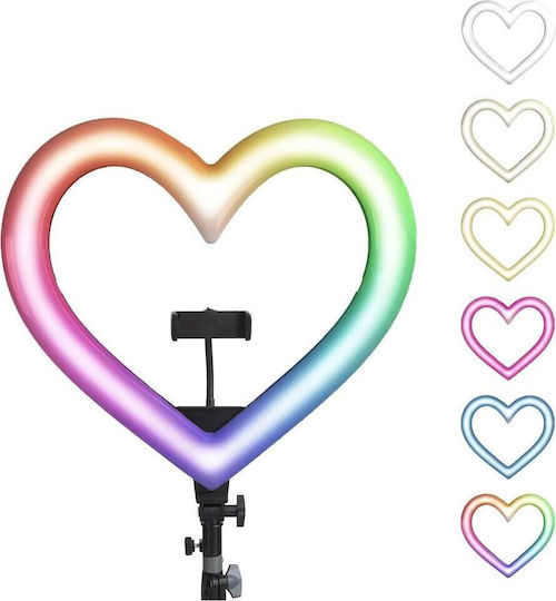 Led RGB Ringlicht 25,4cm und Handyhalter