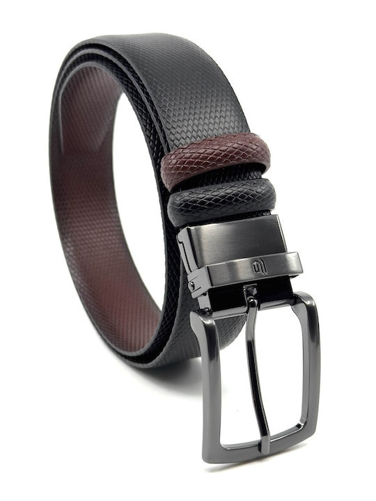 Men's Belt Leather Double Sided Black/Brown
