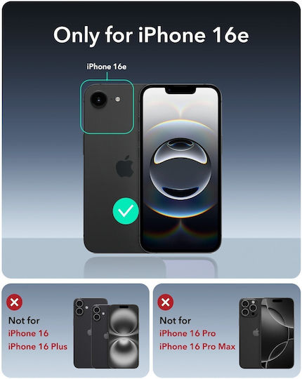 ESR ESR Classic Hybrid Halolock Umschlag Rückseite Silikon 0.7mm Transparent (iPhone 17e / 16e)