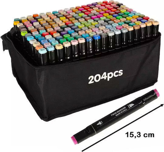 ACP Neon Zeichenmarker Dünne Doppelseitig Set 204Stück