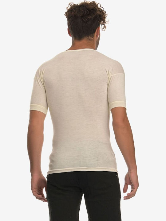 Herren Unterhemden Ecru 1Packung