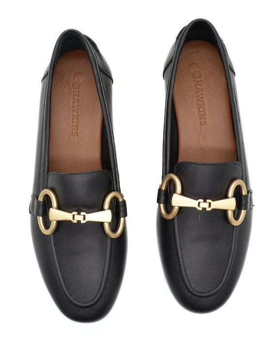 Δερμάτινα Γυναικεία Loafers σε Μαύρο Χρώμα