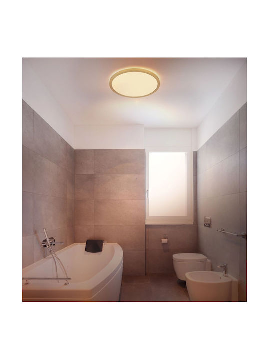 Globo Lighting Sapana Таванно осветление Баня Бяла с Вграден LED