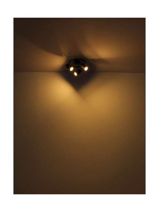 Globo Lighting Triplu Spot în Culoare Negru