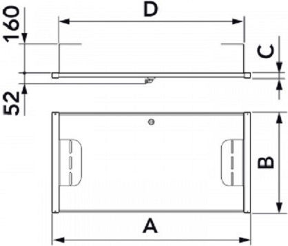 Placă de scurgere 980x390x25mm 390'' Industry