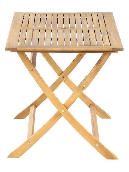 Outdoor Garden Table Made of Acacia Foldable Fl943 Walnut 120x70x74cm
