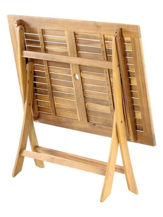 Outdoor Garden Table Made of Acacia Foldable Fl943 Walnut 120x70x74cm